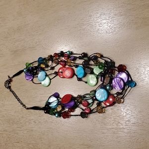 Colorful multi layered necklace